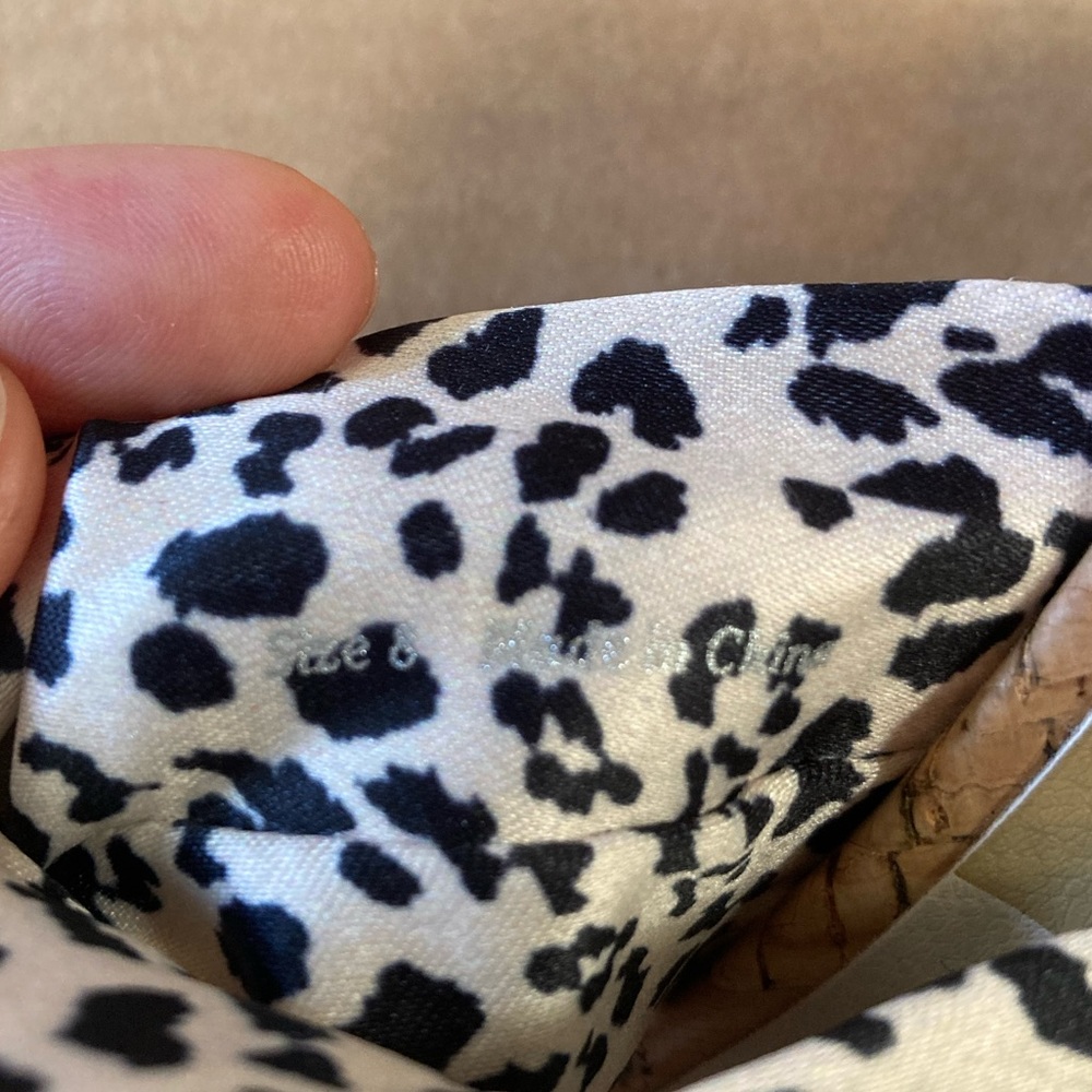 Dolce Vita NWOT Naji Leopard Satin Cork Wedges size 8 - Picture 9 of 9